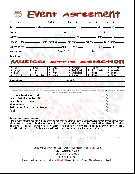 Event Agreement 